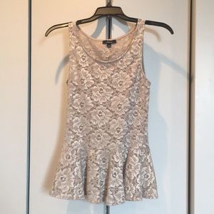 Metallic floral tank